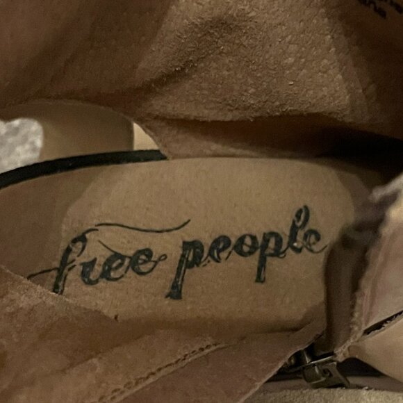 Free People Blake platform booties taupe bandage 37 - Picture 8 of 13